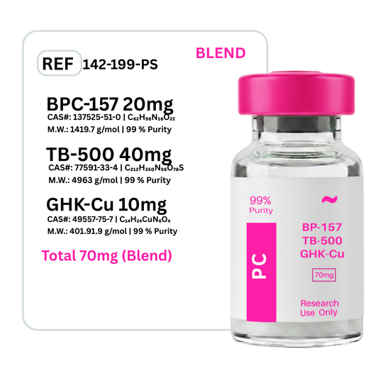 BPC-157 + TB-500 + GHK-Cu Peptide Blend - Research Grade Peptide Compound