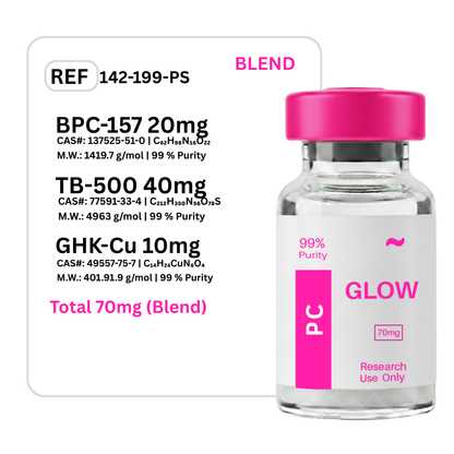 Glow BPC-157 + GHK-CU + TB-500 - Premium Research Peptide